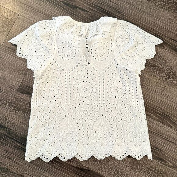 Melissa Nepton White Eyelet Blouse - Picture 7 of 7